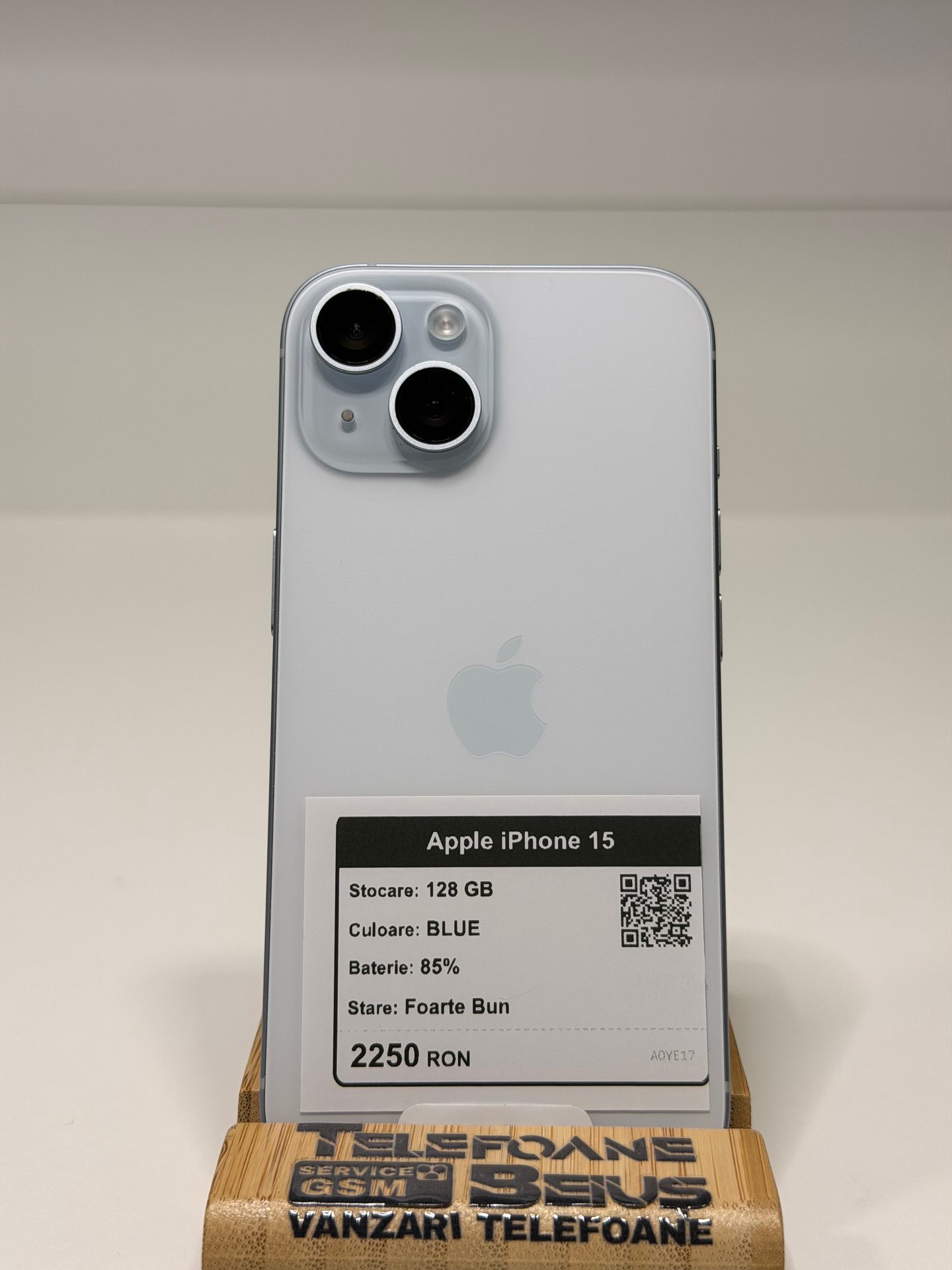 Apple iPhone 15 - Blue, 128 GB, Foarte Bun - 3