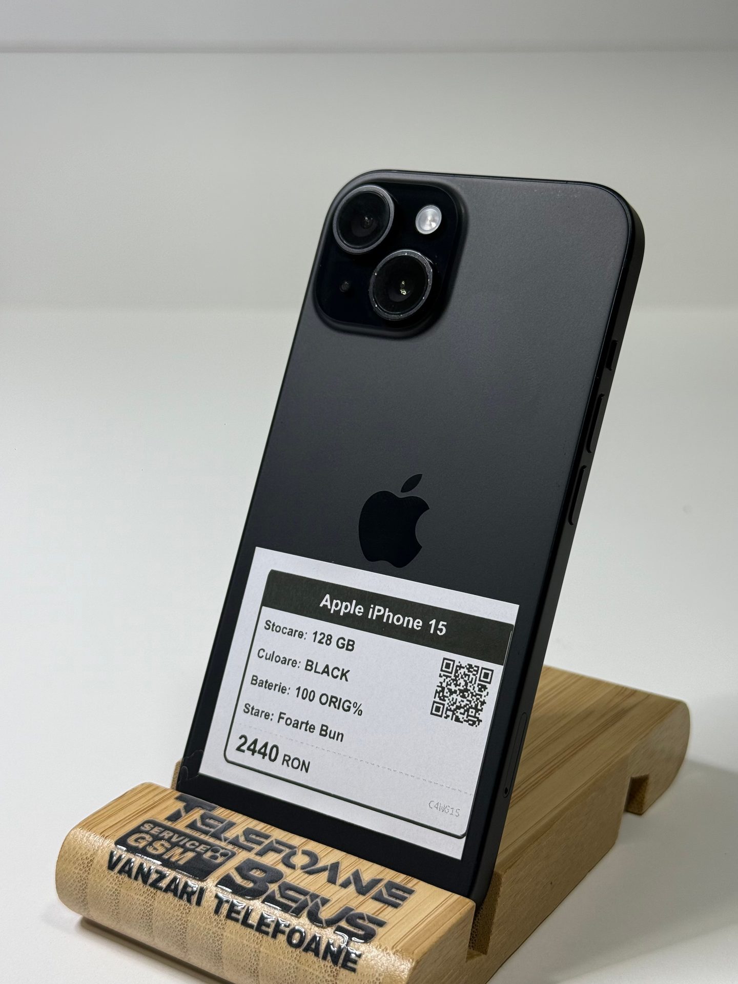 Apple iPhone 15 - Black, 128 GB, Foarte Bun - 1