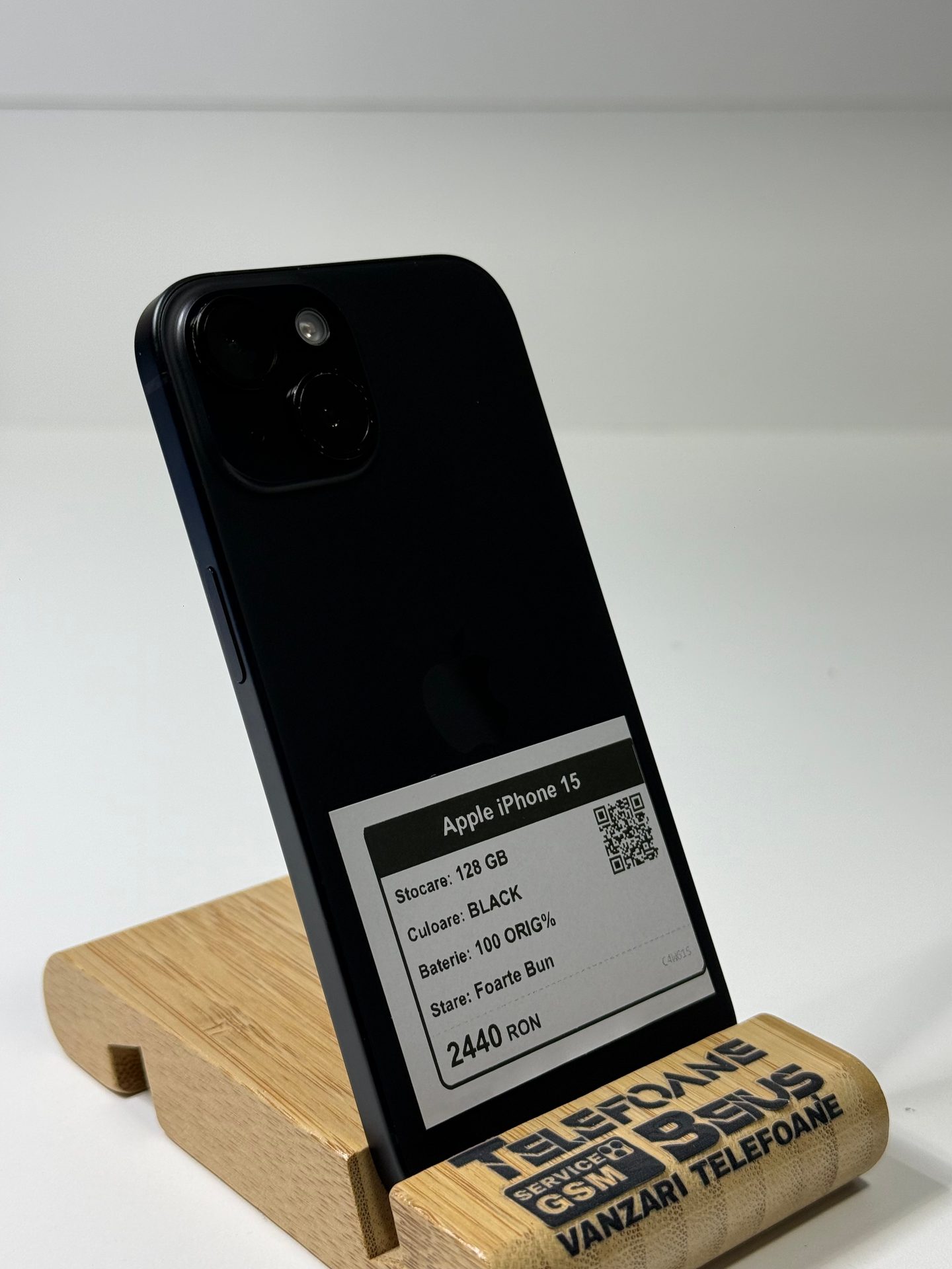 Apple iPhone 15 - Black, 128 GB, Foarte Bun - 2
