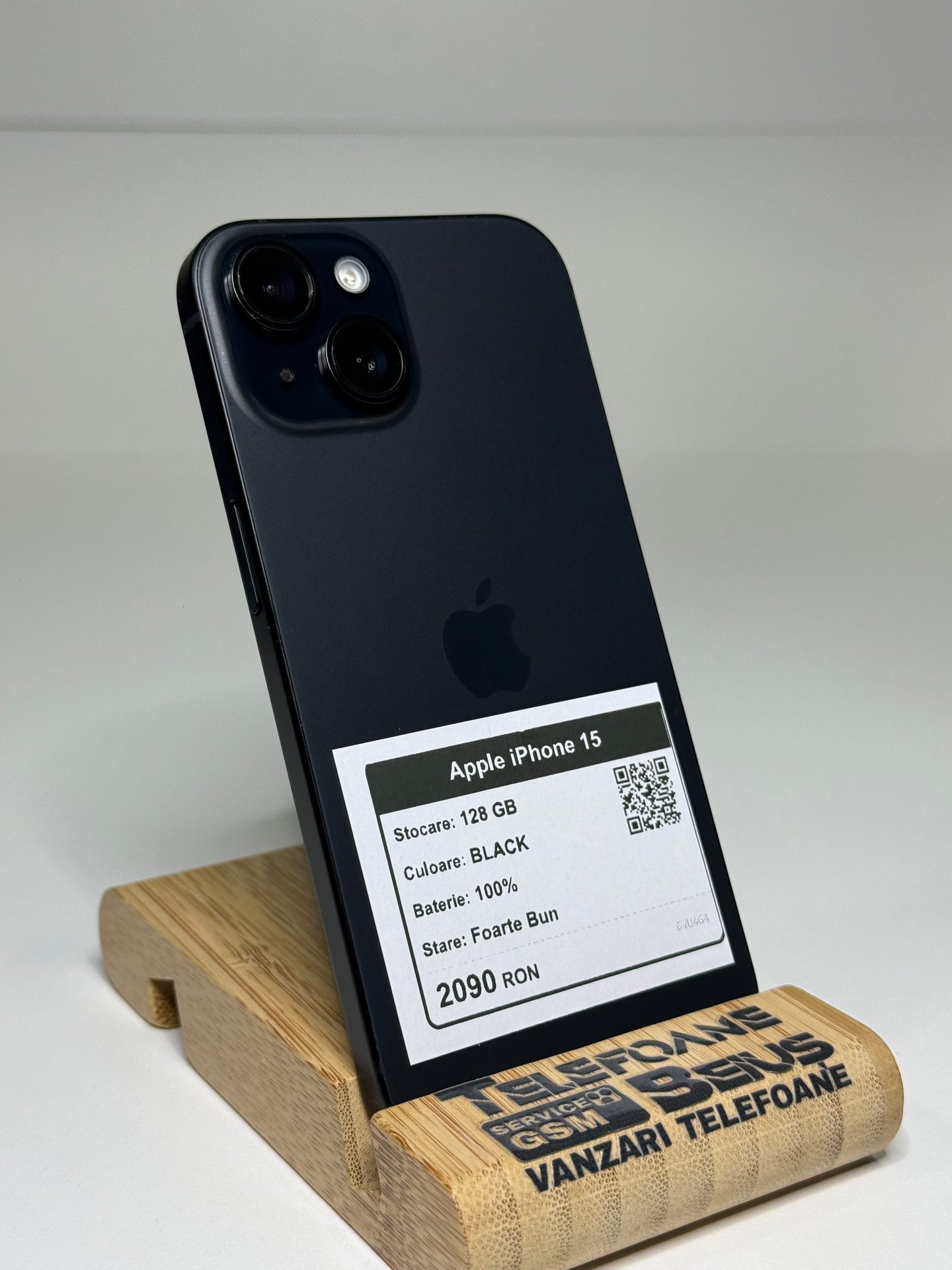 Apple iPhone 15 - Black, 128 GB, Foarte Bun - 2