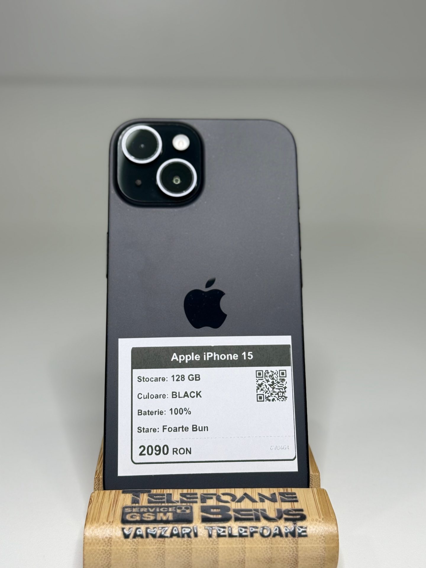 Apple iPhone 15 - Black, 128 GB, Foarte Bun - 3
