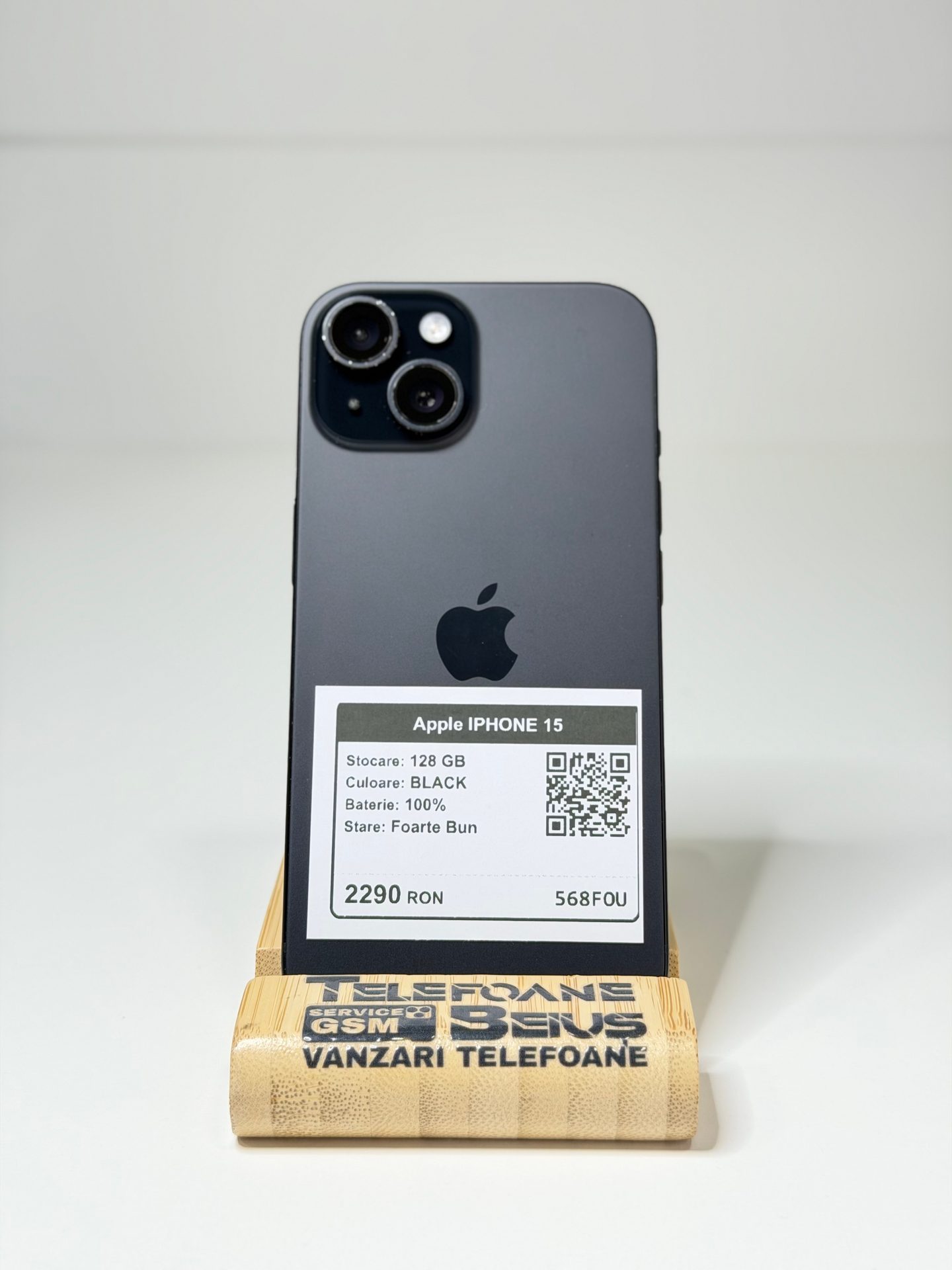 Apple IPHONE 15 - Black, 128 GB, Foarte Bun - 3