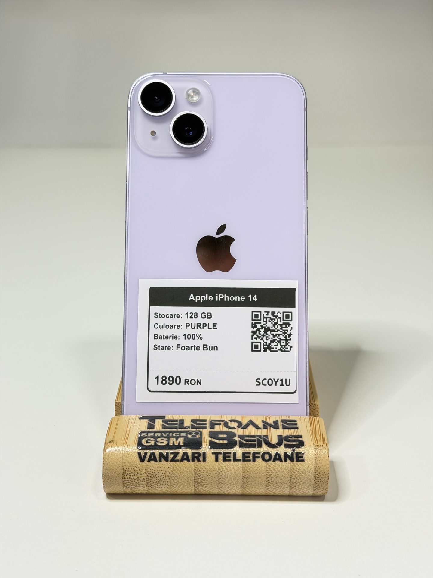 Apple iPhone 14 - Purple, 128 GB, Foarte Bun - 3