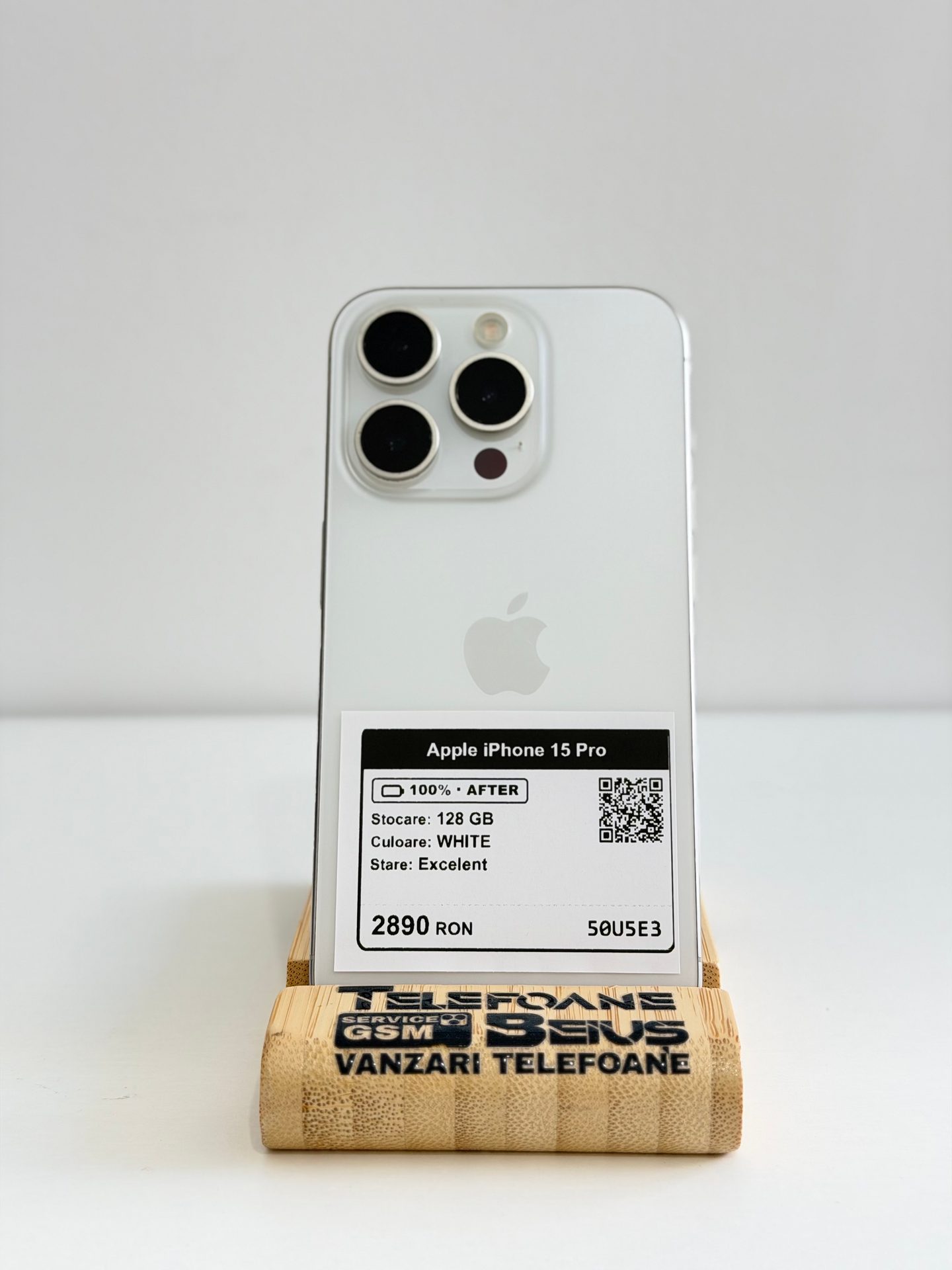 Apple iPhone 15 Pro - White, 128 GB, Excelent - 3