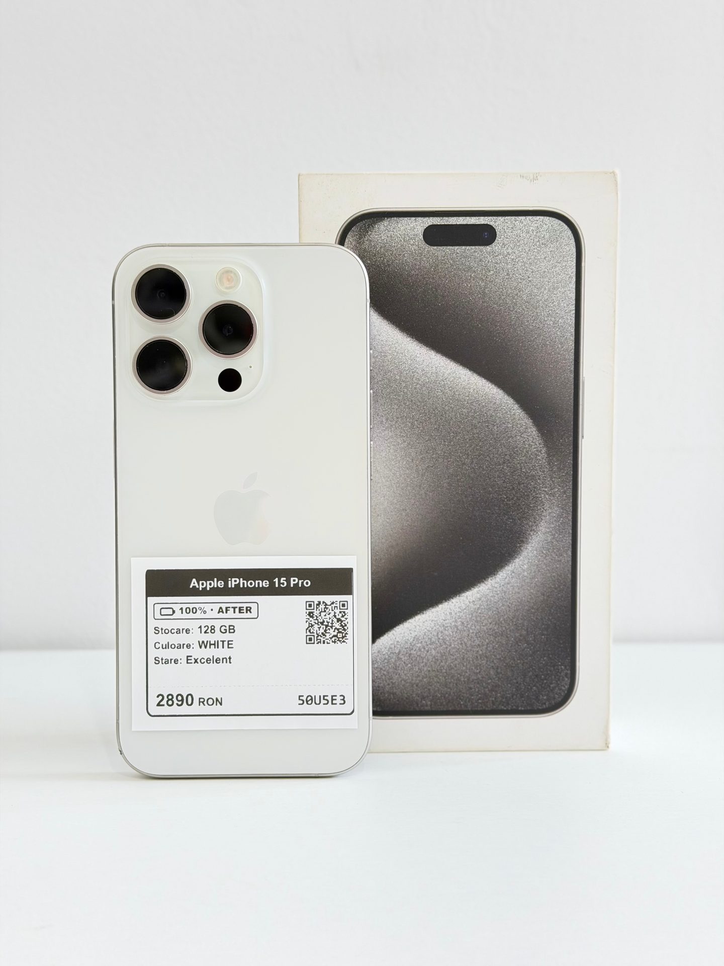 Apple iPhone 15 Pro - White, 128 GB, Excelent - 4