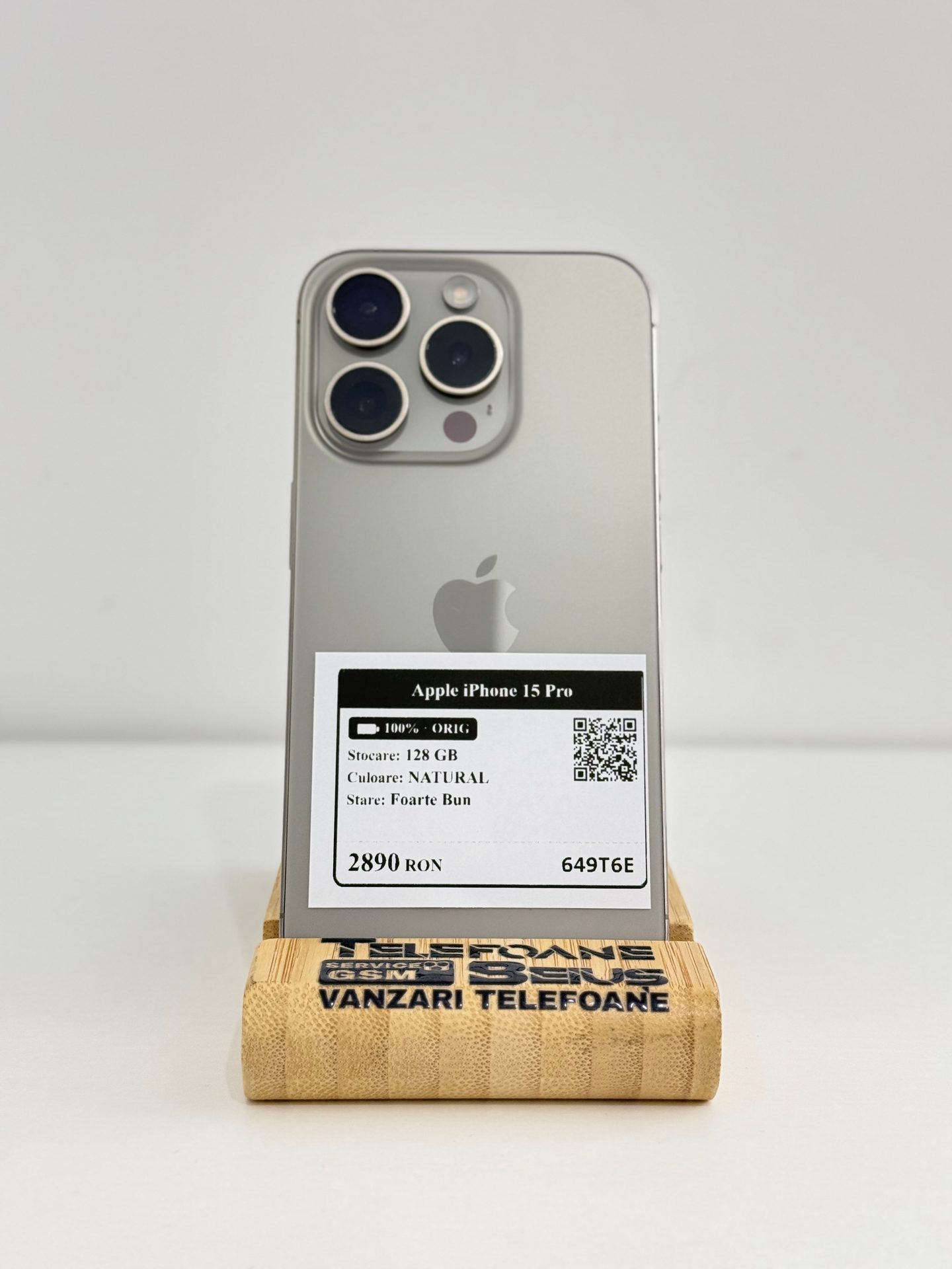 Apple iPhone 15 Pro - Natural, 128 GB, Foarte Bun - 3